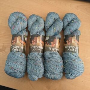Treehouse Knits Festival Fingering Blue Yarn